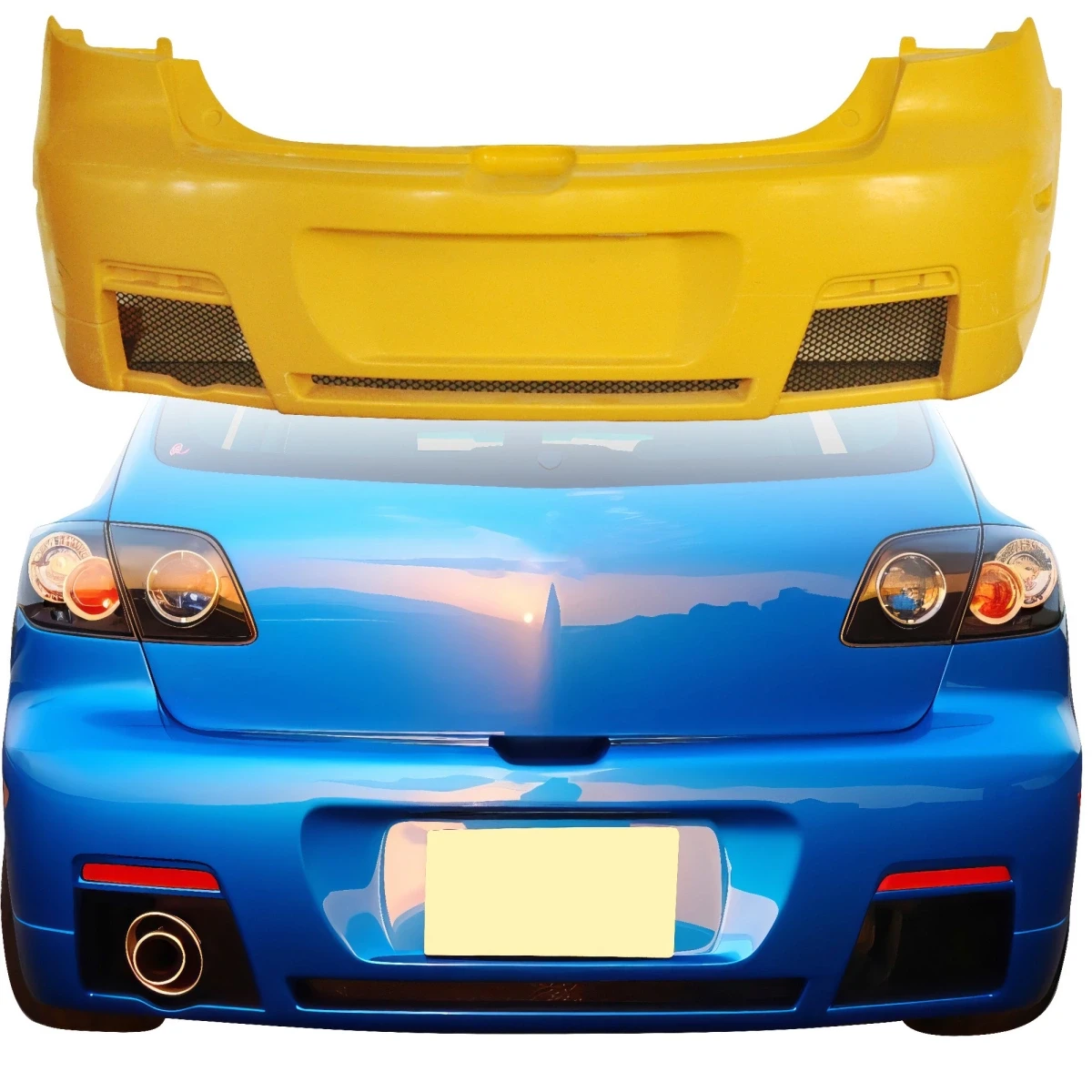 FRP AEXE Rear Bumper > Mazda Mazda3 2004-2009 > 5dr Hatchback - 200074