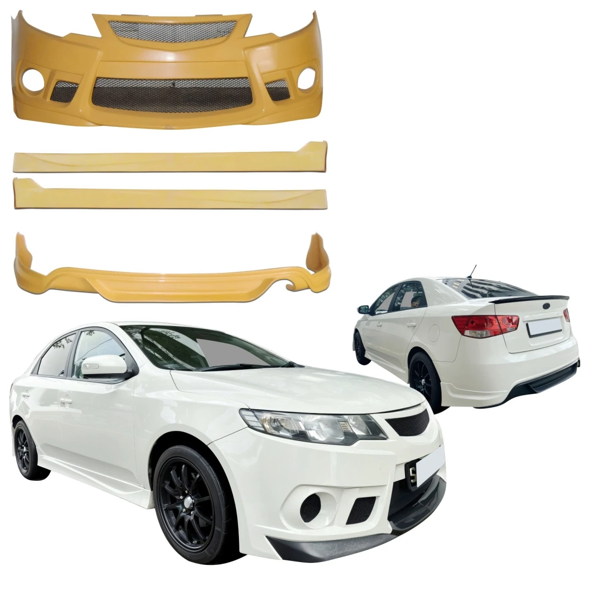 FRP KZ Body Kit 4pc > Kia Forte 2010-2013 - 200103