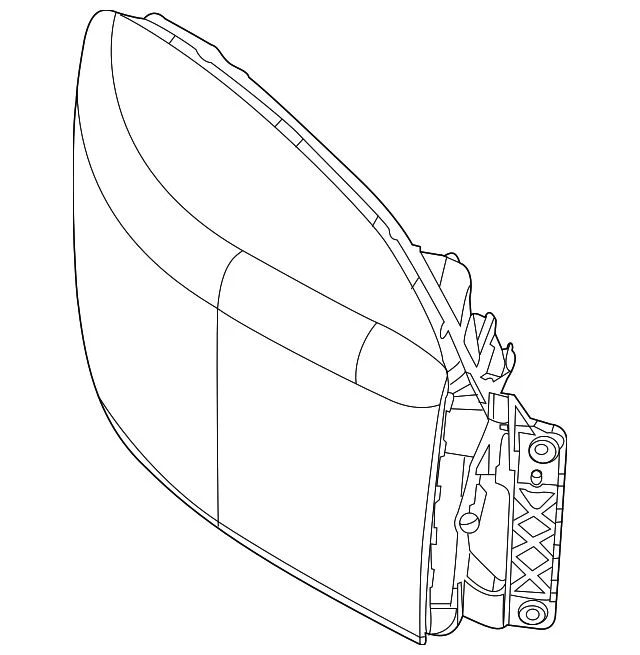 Mopar Headlight; Passenger Side (10-12 RAM 3500 w/ Factory Halogen Non-Quad Headlights)