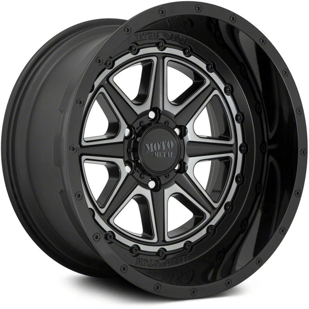 Moto Metal MO801 Phantom Gloss Black with Gray Tint 6-Lug Wheel; 20x10; -18mm Offset (21-26 F-150)