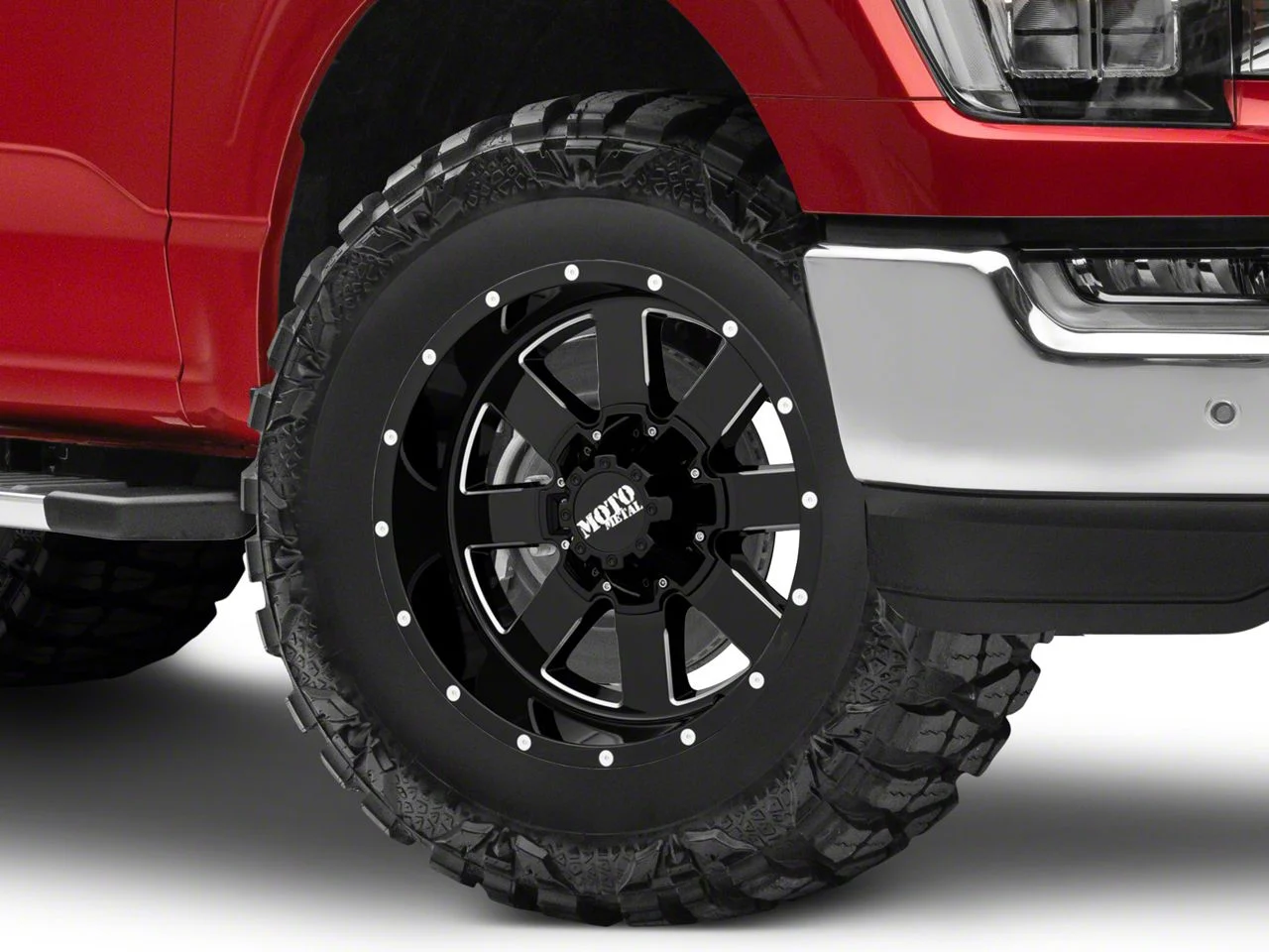 Moto Metal MO962 Gloss Black Milled 6-Lug Wheel; 18x10; -24mm Offset (21-26 F-150)