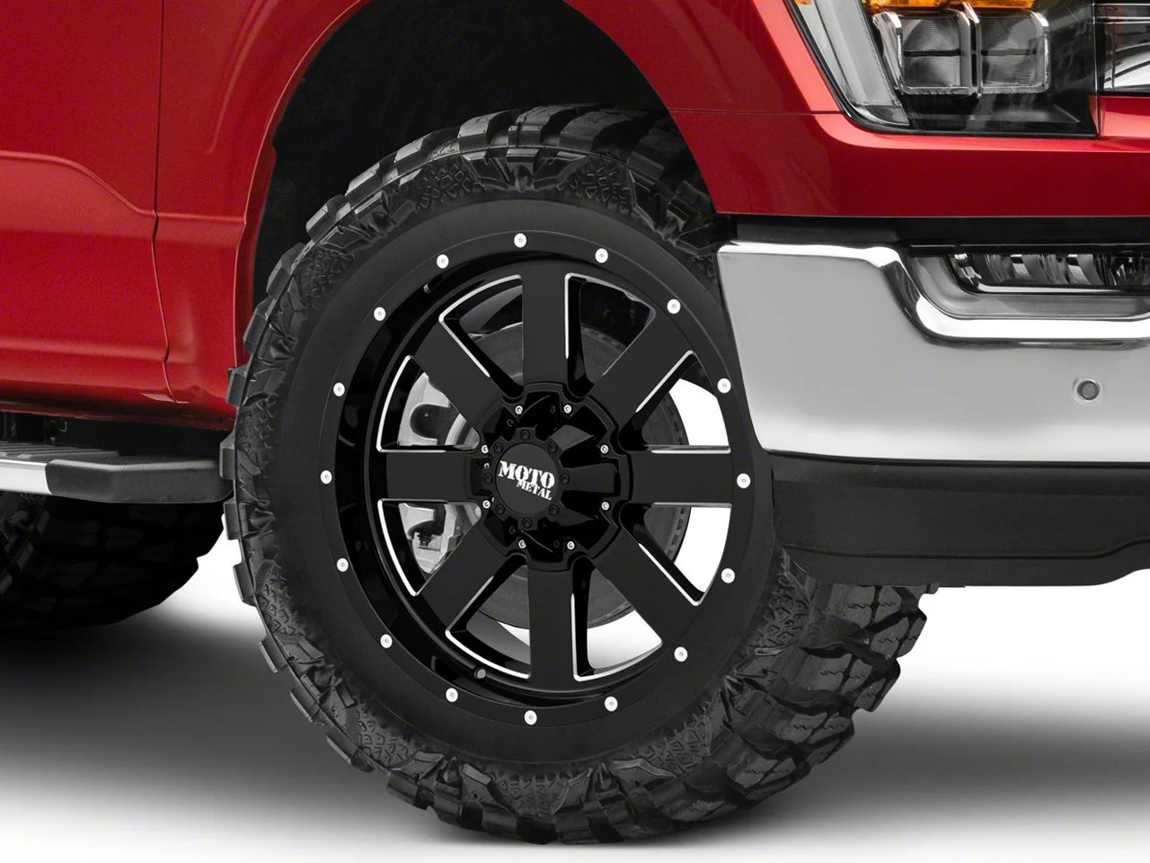 Moto Metal MO962 Gloss Black Milled 6-Lug Wheel; 20x9; 0mm Offset (21-26 F-150)