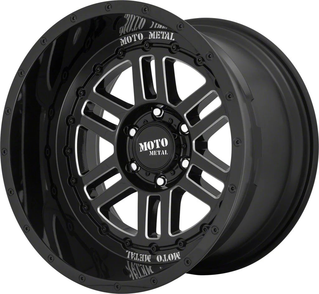 Moto Metal MO800 Deep Six Gloss Black Milled 6-Lug Wheel; 20x10; -18mm Offset (19-26 RAM 1500)