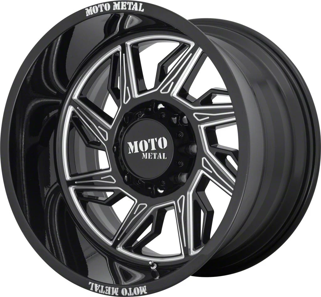 Moto Metal MO997 Hurricane Gloss Black Milled 6-Lug Wheel; Left Directional; 20x10; -18mm Offset (19-26 RAM 1500)