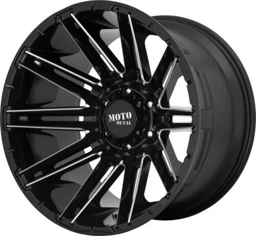 Moto Metal Kraken Gloss Black Milled 6-Lug Wheel; 20x12; -44mm Offset (21-26 Yukon)