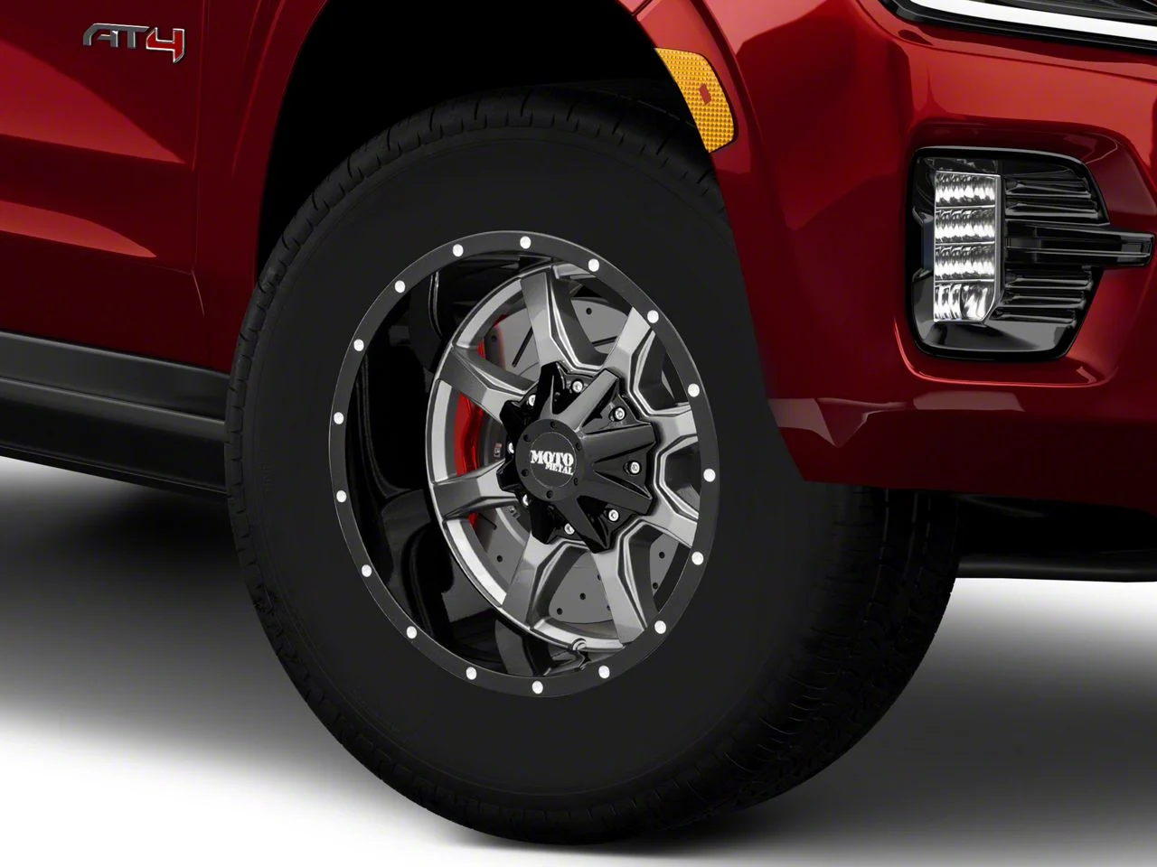 Moto Metal MO970 Gloss Gray with Gloss Black Lip 6-Lug Wheel; 18x9; 18mm Offset (21-26 Yukon)
