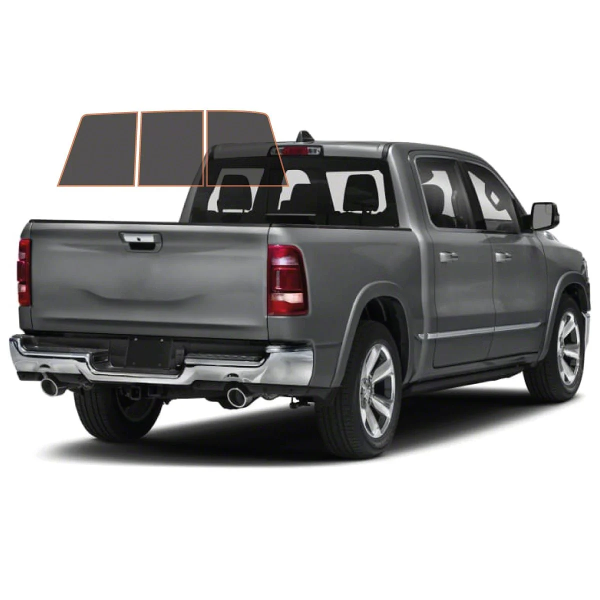 MotoShield Pro 3-Piece Rear Windshield Tint; 15% (09-18 RAM 1500 Crew Cab)