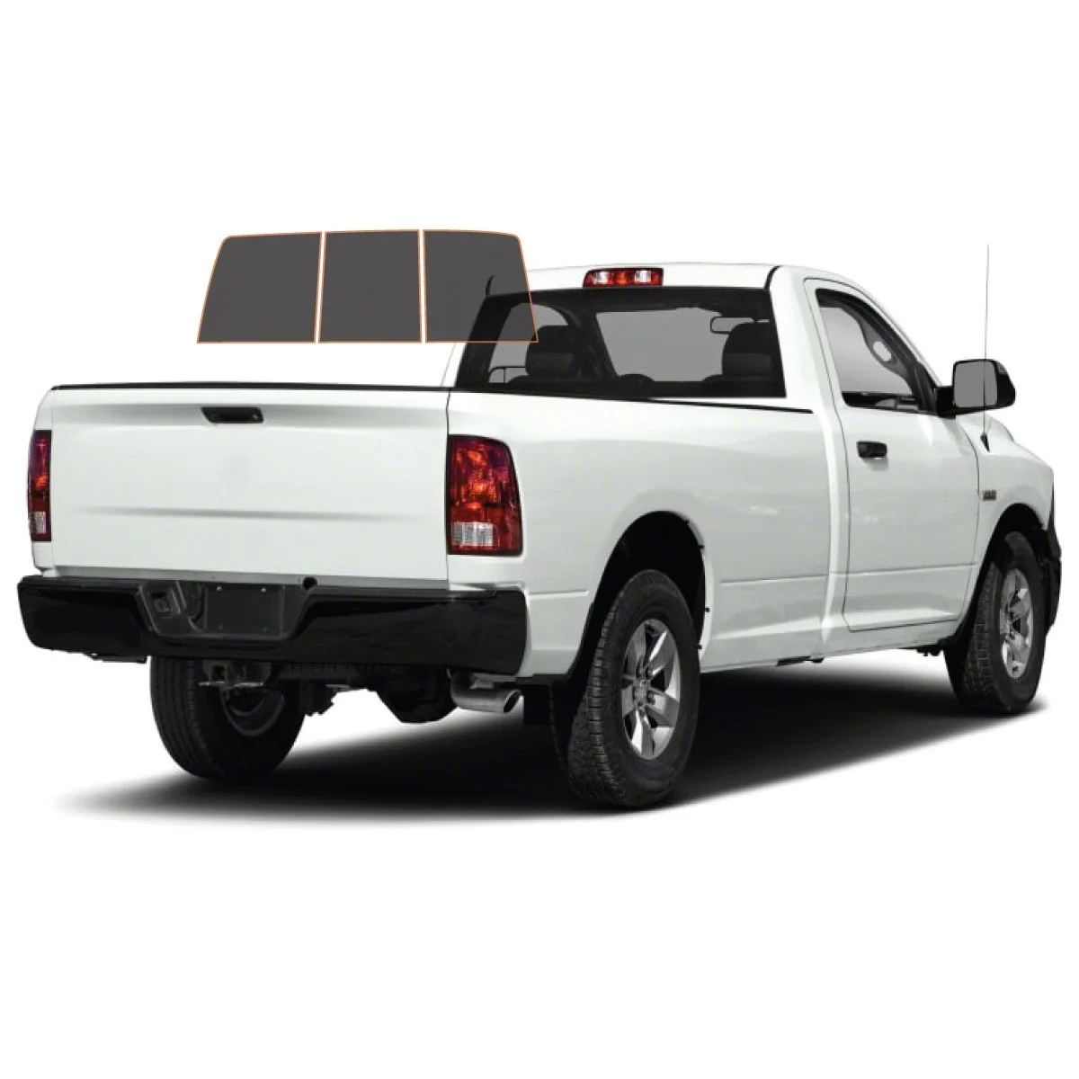 MotoShield Pro 3-Piece Rear Windshield Tint; 15% (09-18 RAM 1500 Regular Cab)