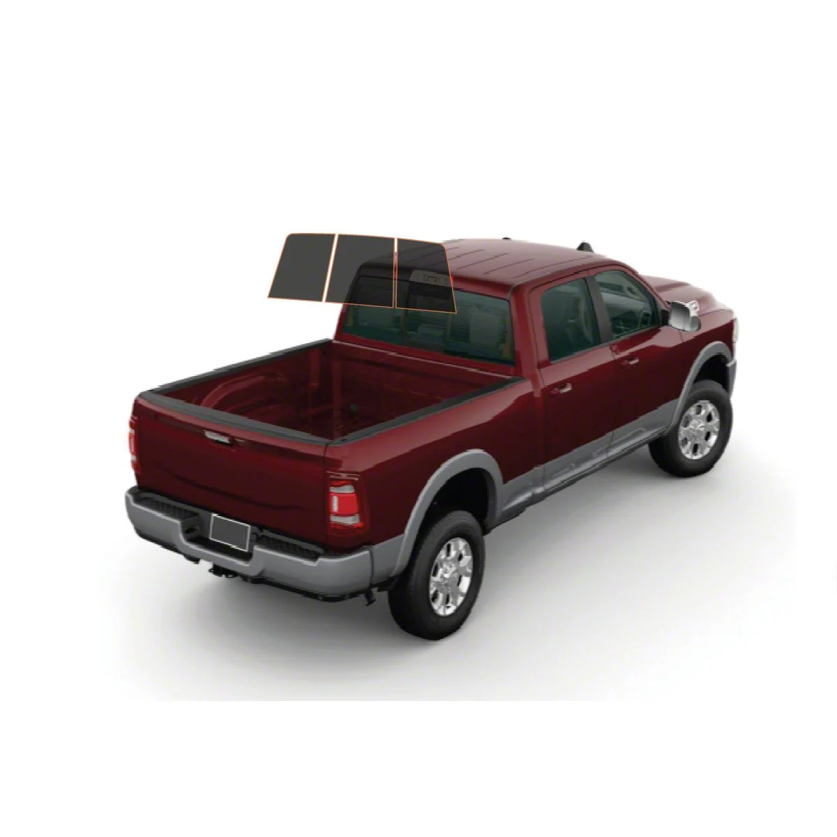 MotoShield Pro 3-Piece Rear Windshield Tint; 15% (10-26 RAM 3500 Crew Cab)