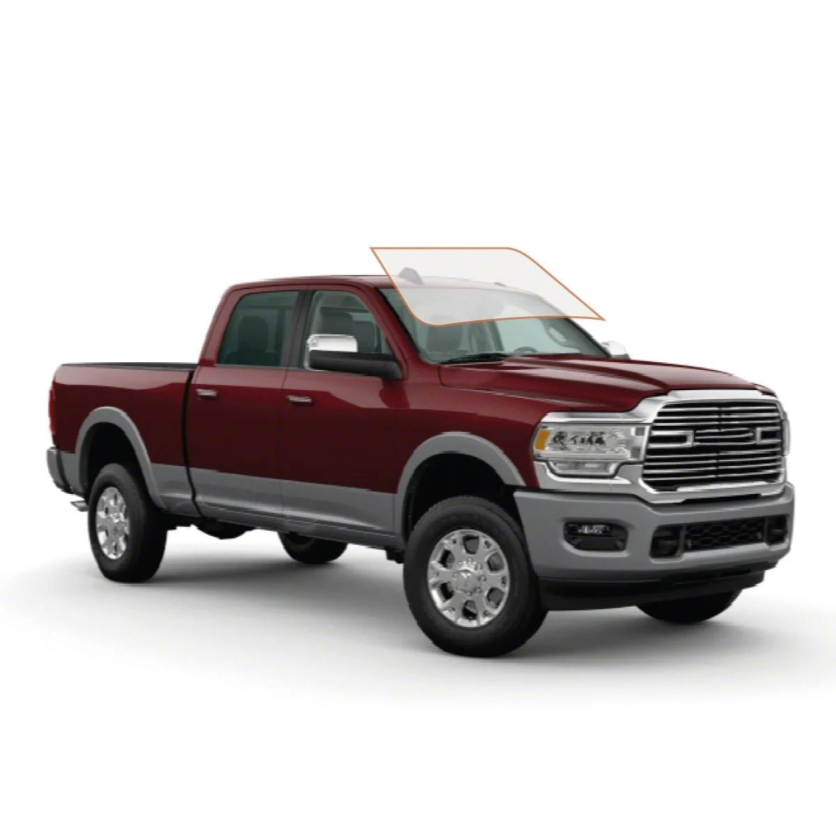 MotoShield Pro Front Windshield Tint; 50% (10-26 RAM 3500 Crew Cab)