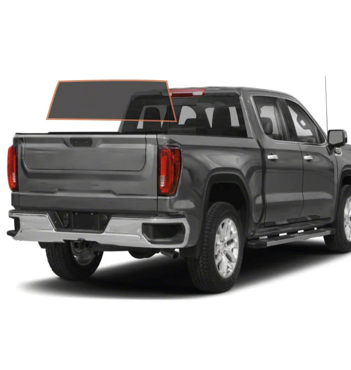MotoShield Pro Solid Rear Windshield Tint; 15% (14-18 Sierra 1500 Crew Cab)
