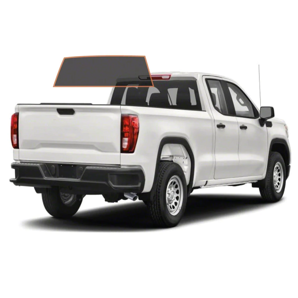 MotoShield Pro Solid Rear Windshield Tint; 15% (14-18 Sierra 1500 Double Cab)