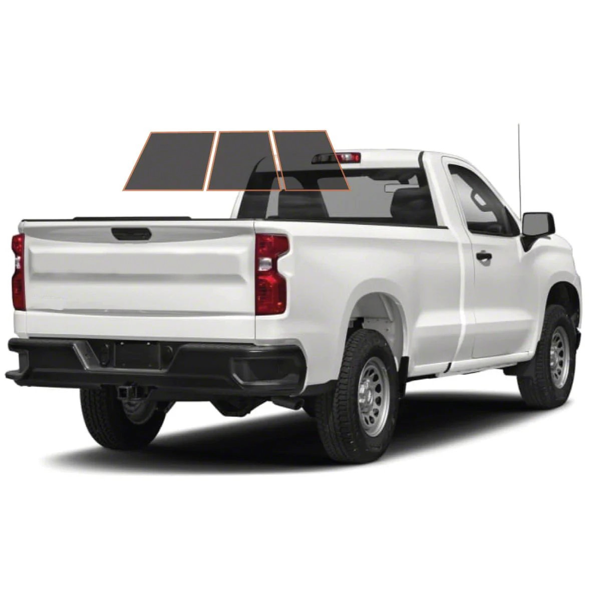 MotoShield Pro 3-Piece Rear Windshield Tint; 15% (14-18 Silverado 1500 Regular Cab)