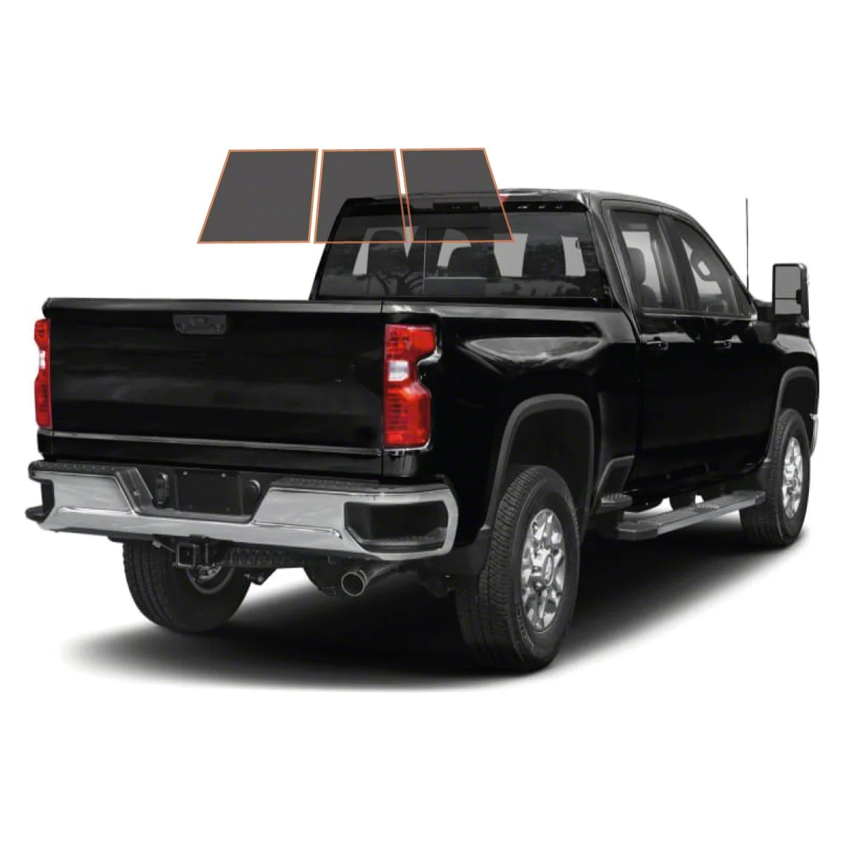 MotoShield Pro 3-Piece Rear Windshield Tint; 15% (15-19 Silverado 2500 HD Crew Cab)
