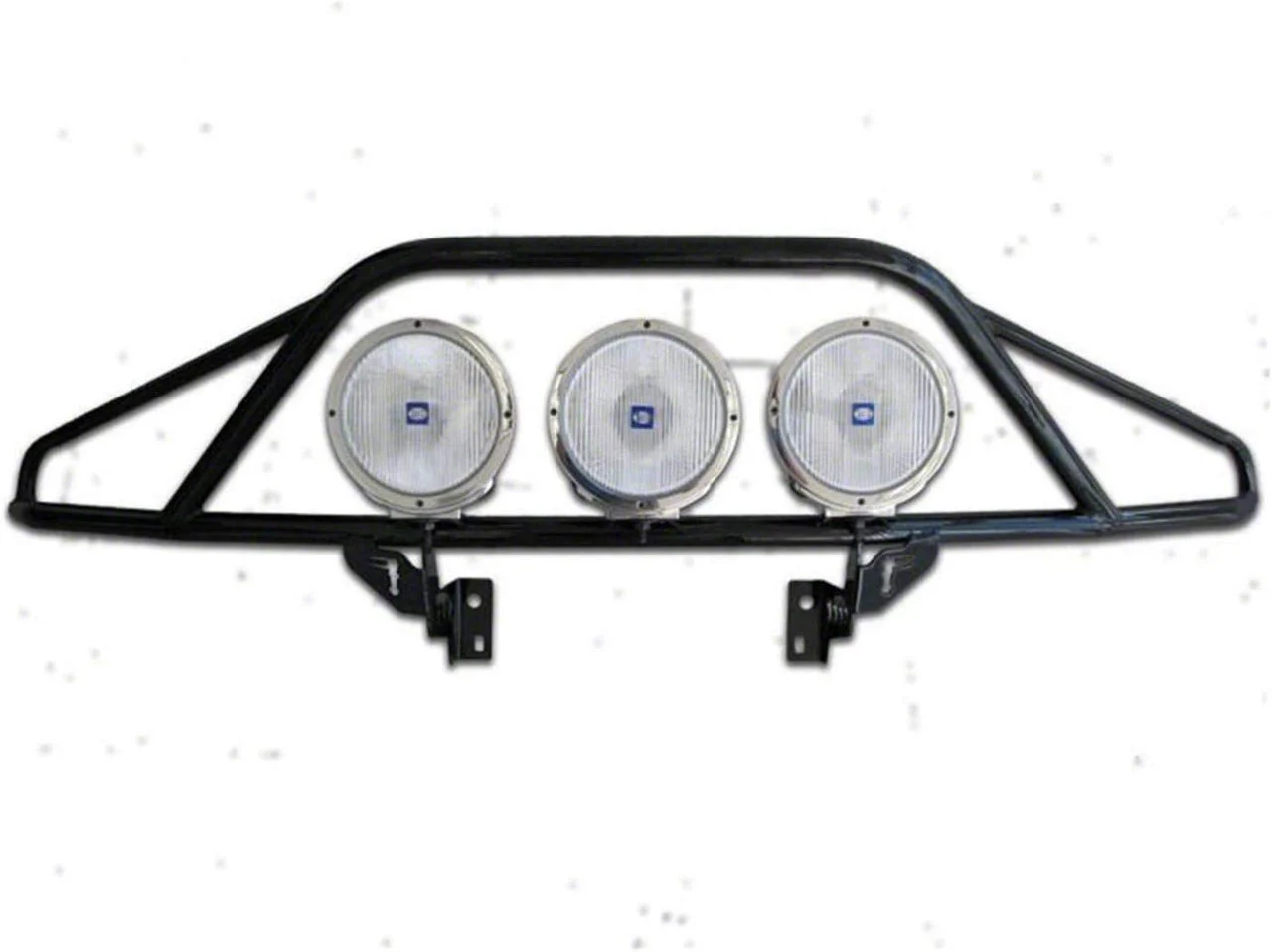 N-Fab L.M.S. Pre-Runner Front Bumper Light Mount; Gloss Black (02-03 RAM 2500)