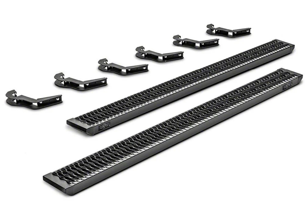 N-Fab Growler Fleet Sure Grip Running Boards; Textured Black (10-18 RAM 3500 Mega Cab)