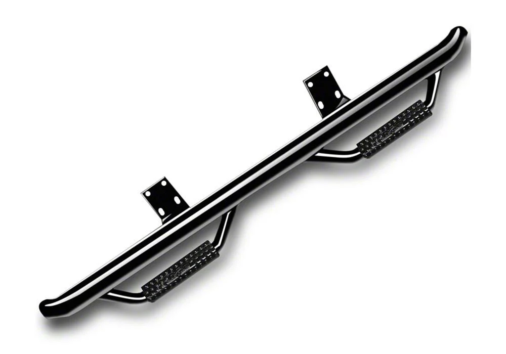 N-Fab Cab Length Nerf Side Step Bars; Gloss Black (10-18 RAM 3500 Crew Cab)