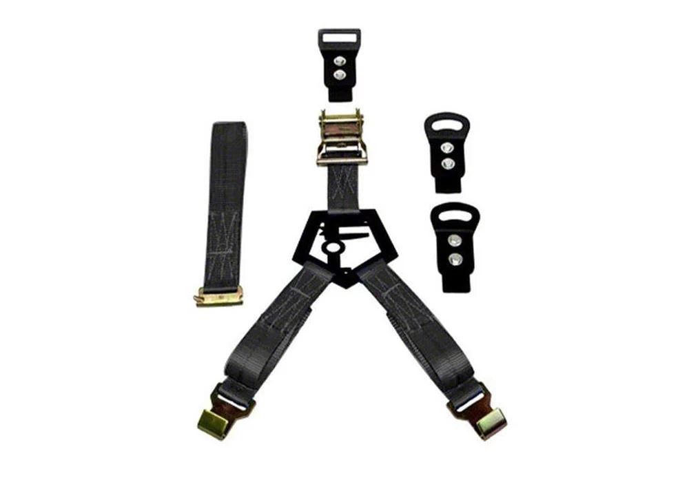 N-Fab Bed Mounted Rapid Tire Strap; Black