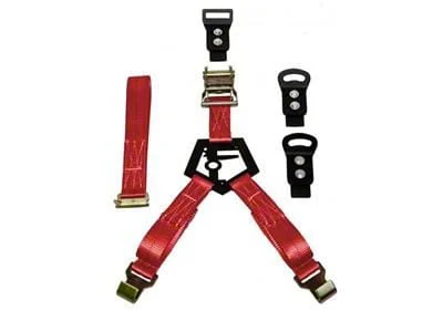 N-Fab Bed Mounted Rapid Tire Strap; Red