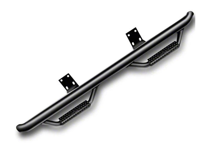 N-Fab Cab Length Nerf Side Step Bars; Textured Black (07-10 Silverado 2500 HD Extended Cab)