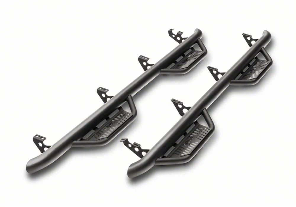 N-Fab Cab Length Podium Nerf Side Step Bars; Textured Black (15-16 Silverado 2500 HD Crew Cab)