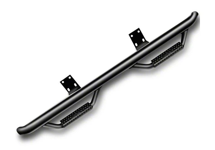 N-Fab Cab Length Nerf Side Step Bars; Textured Black (07-10 Silverado 3500 HD Extended Cab)