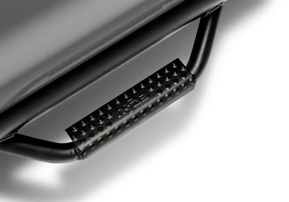 N-Fab Cab Length Nerf Side Step Bars; Textured Black (11-14 Silverado 3500 HD Crew Cab)