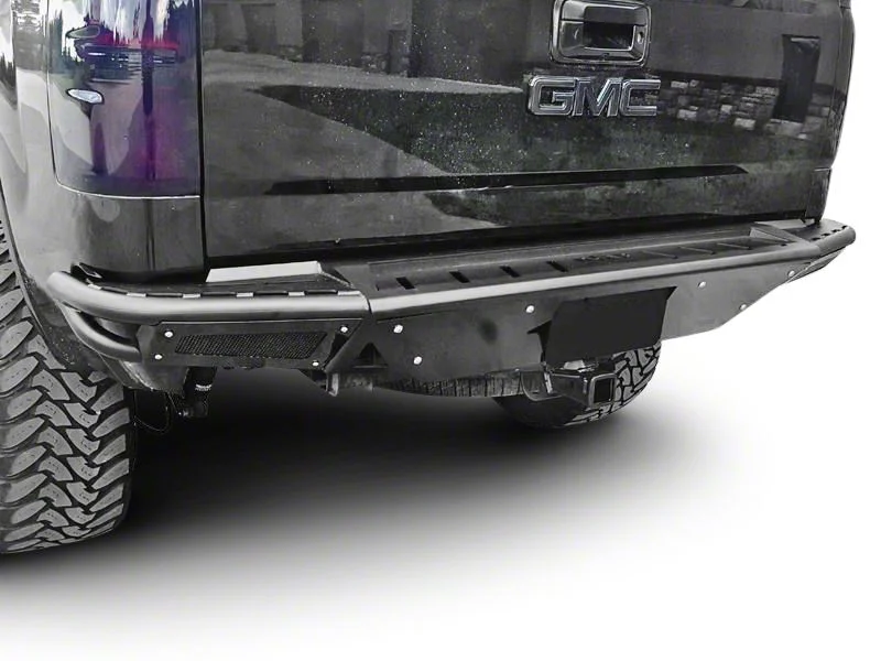 N-Fab R.B.S. Pre-Runner Rear Bumper with Skid Plate; Textured Black (07-13 Sierra 1500)