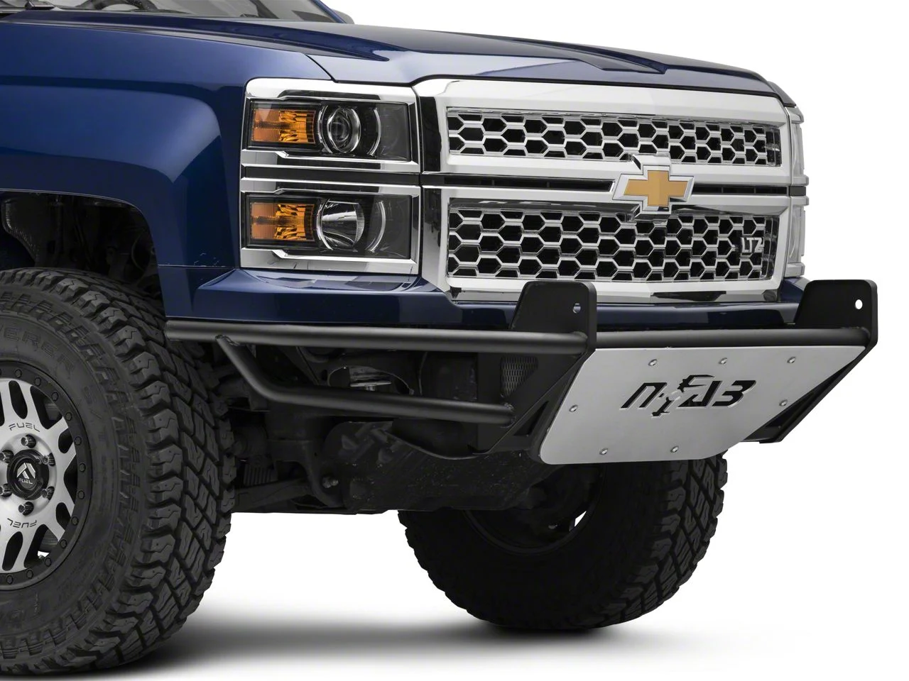 N-Fab R.S.P. Pre-Runner Front Bumper for One 38-Inch Rigid LED Lights; Textured Black (14-15 Silverado 1500)