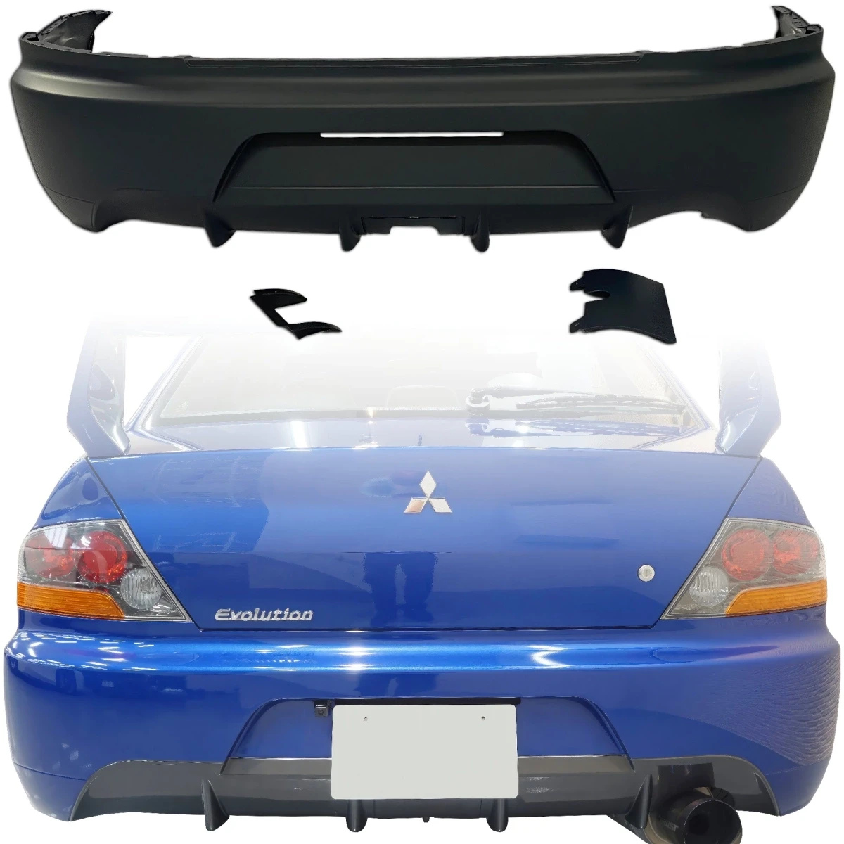 PP EVO9 Rear Bumper > Mitsubishi Evolution EVO8 EVO9 2003-2006 - 300010