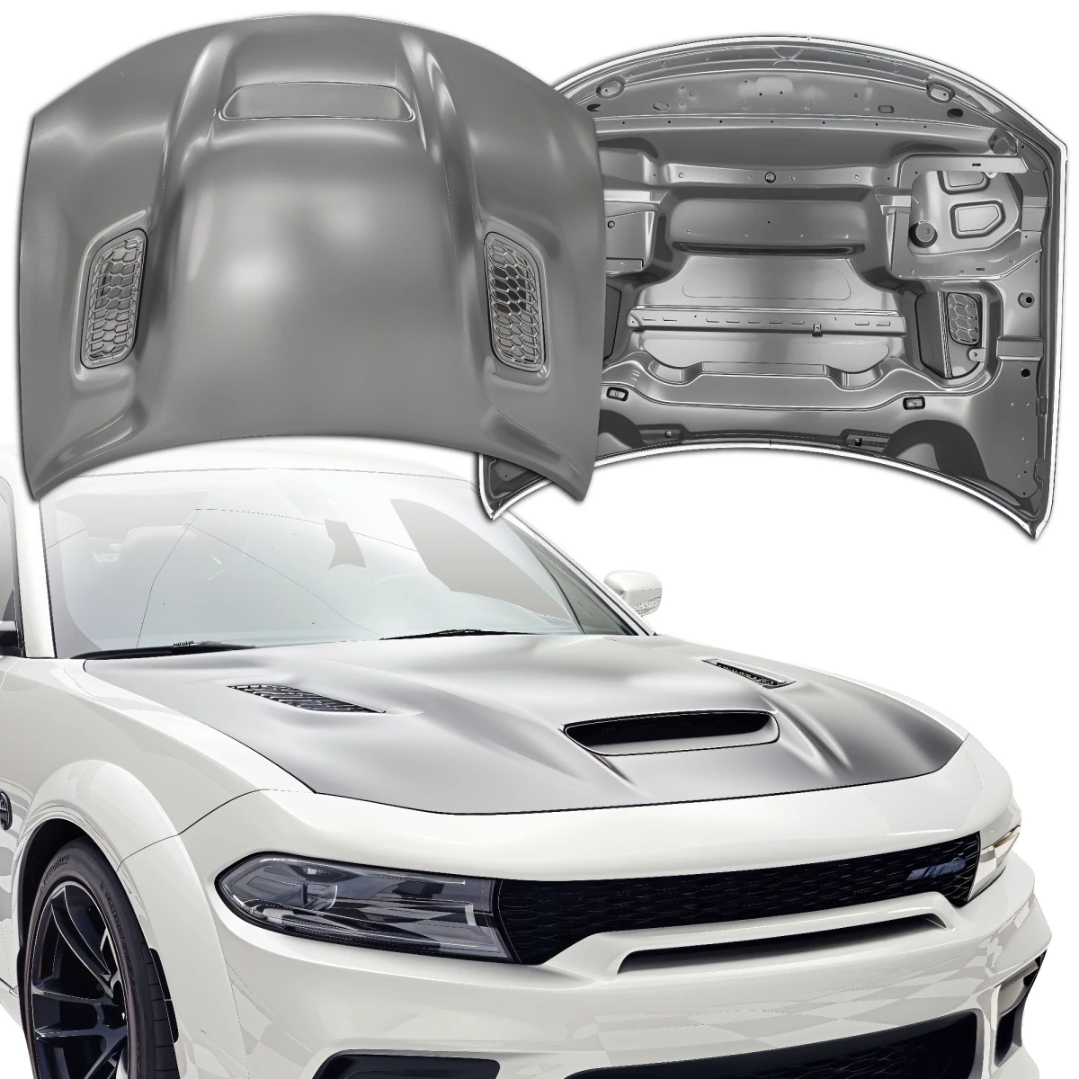 Steel SRT Redeye Style Hood > Dodge Charger 2015-2023 - 300080