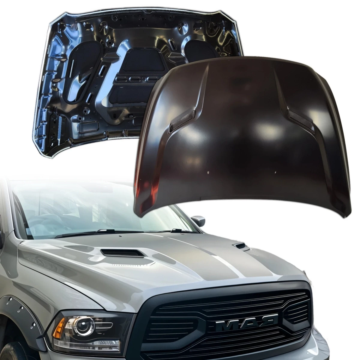 Steel Sport Hood > Ram 1500 2009-2018 - 300084