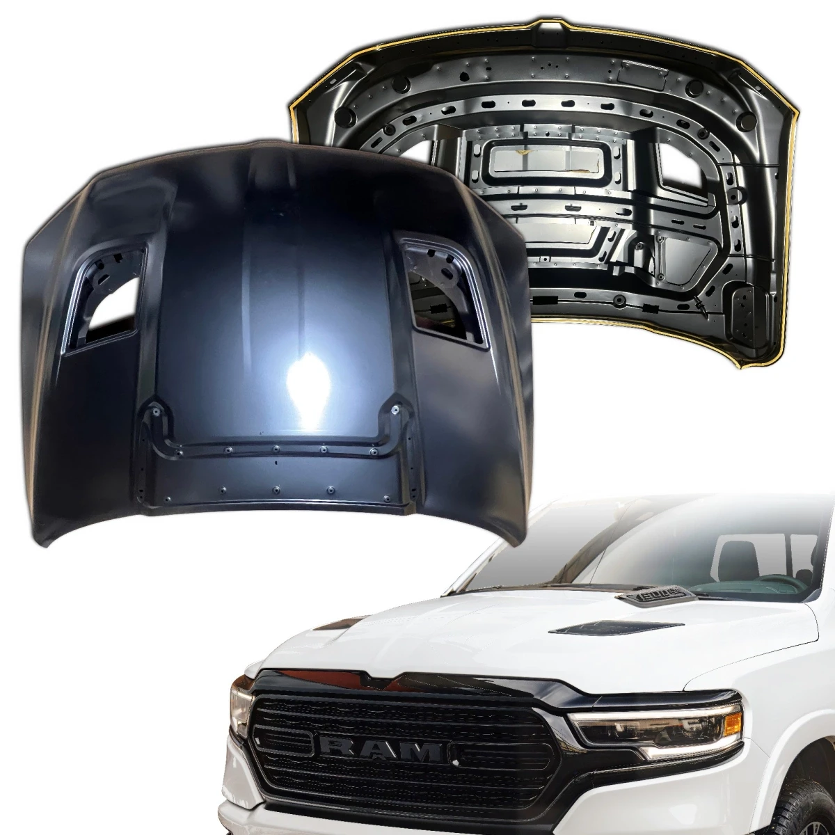 Steel Rebel Hood > Ram 1500 2019-2023 - 300085