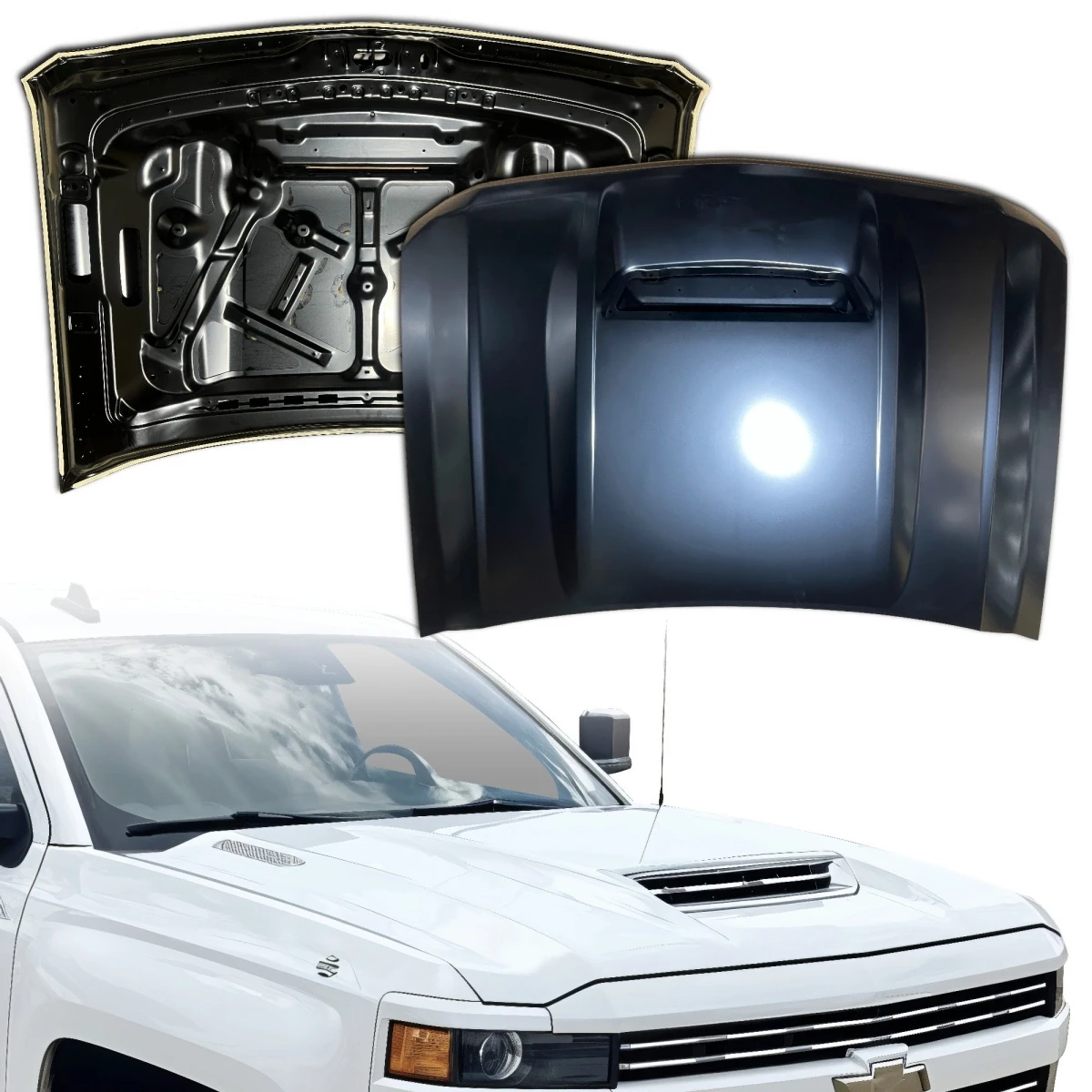 OEREP Steel 2500 Hood for Chevrolet Silverado 2017-2019