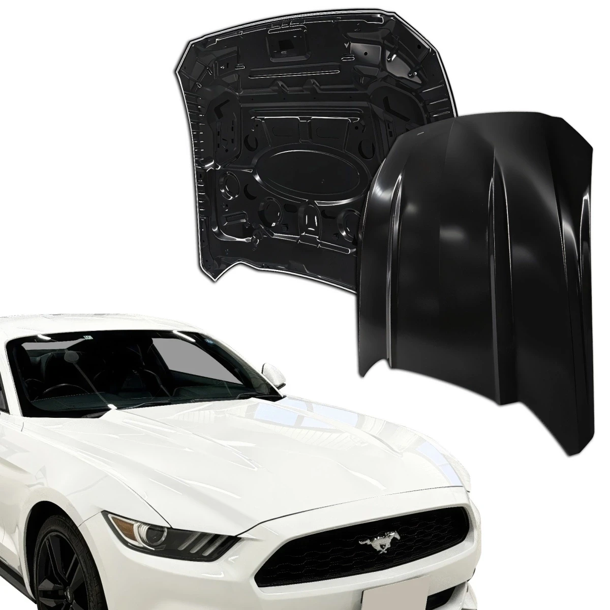 Steel COWL Hood > Ford Mustang 2015-2017 - 300096