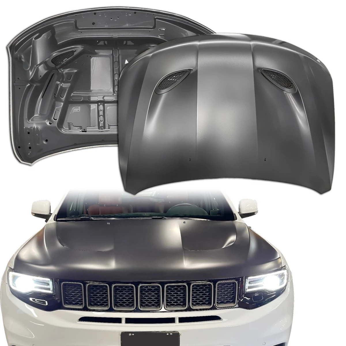 Steel SRT 2-Scoop Hood > Jeep Grand Cherokee 2011-2021 - 300100