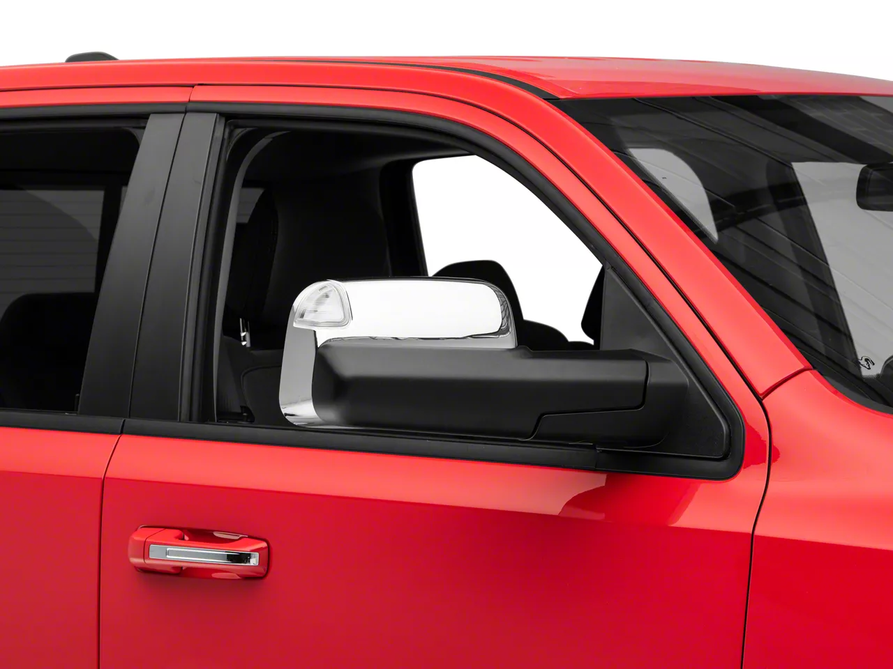 OPR Memory Power Adjust Heated Manual Flip-Up Towing Mirror with Blind Spot Monitoring, Puddle Light and Turn Signal; Chrome; Passenger Side (19-26 RAM 1500)