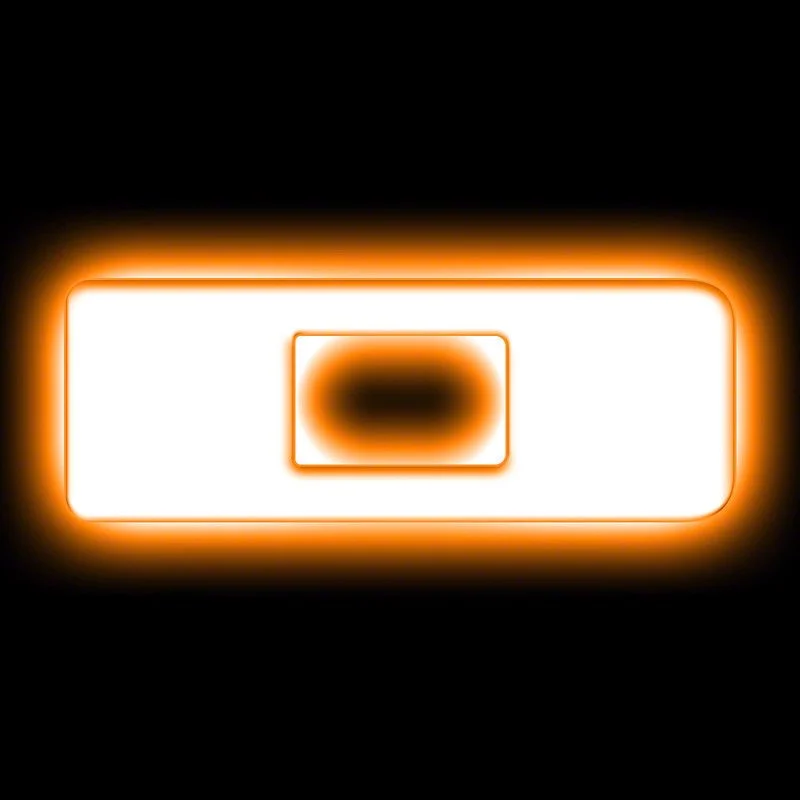 Oracle Illuminated Amber LED Letter Badge; Matte White; D (Universal; Some Adaptation May Be Required)