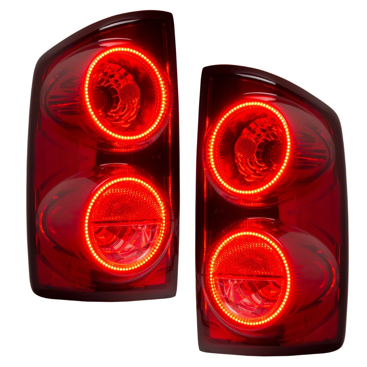 Oracle OE Style Tail Lights; Black Housing; Red Lens (07-08 RAM 1500)