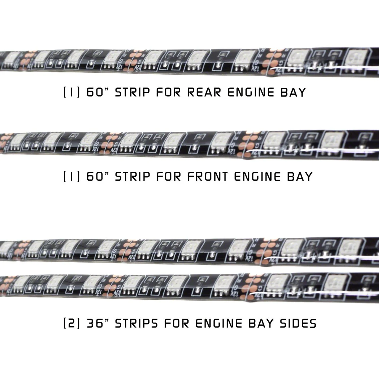 Oracle 60-Inch Flexible LED Strip Engine Bay Lighting Kit; ColorSHIFT (Universal; Some Adaptation May Be Required)
