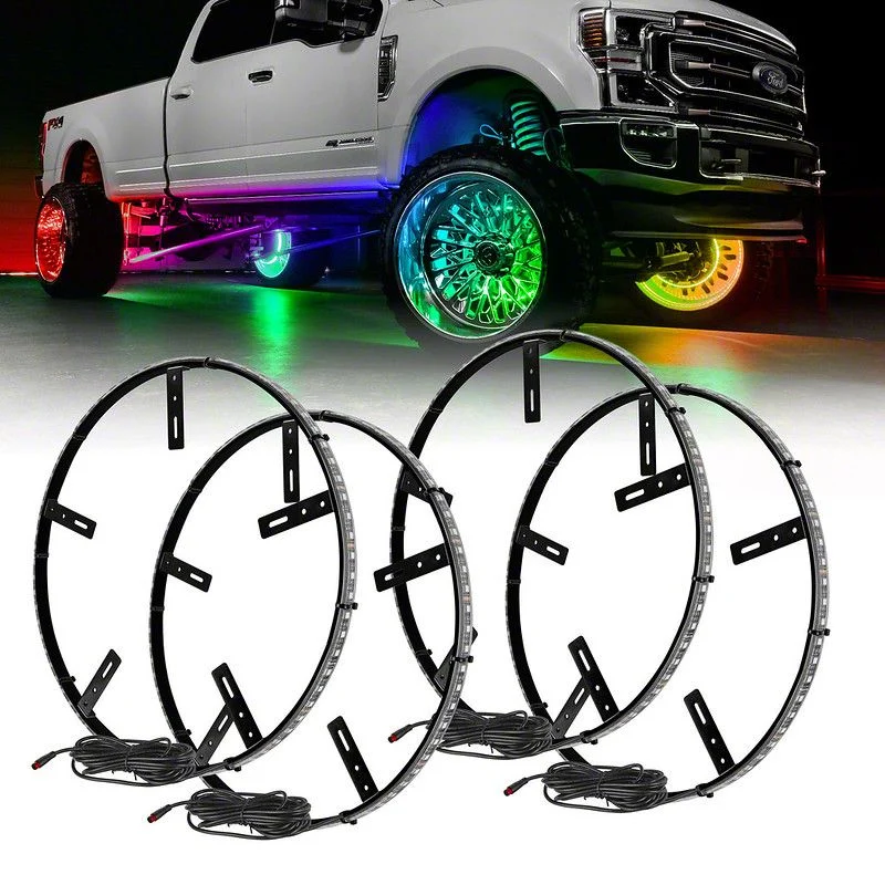 Oracle LED Illuminated Wheel Rings; Dynamic ColorSHIFT (Universal; Some Adaptation May Be Required)