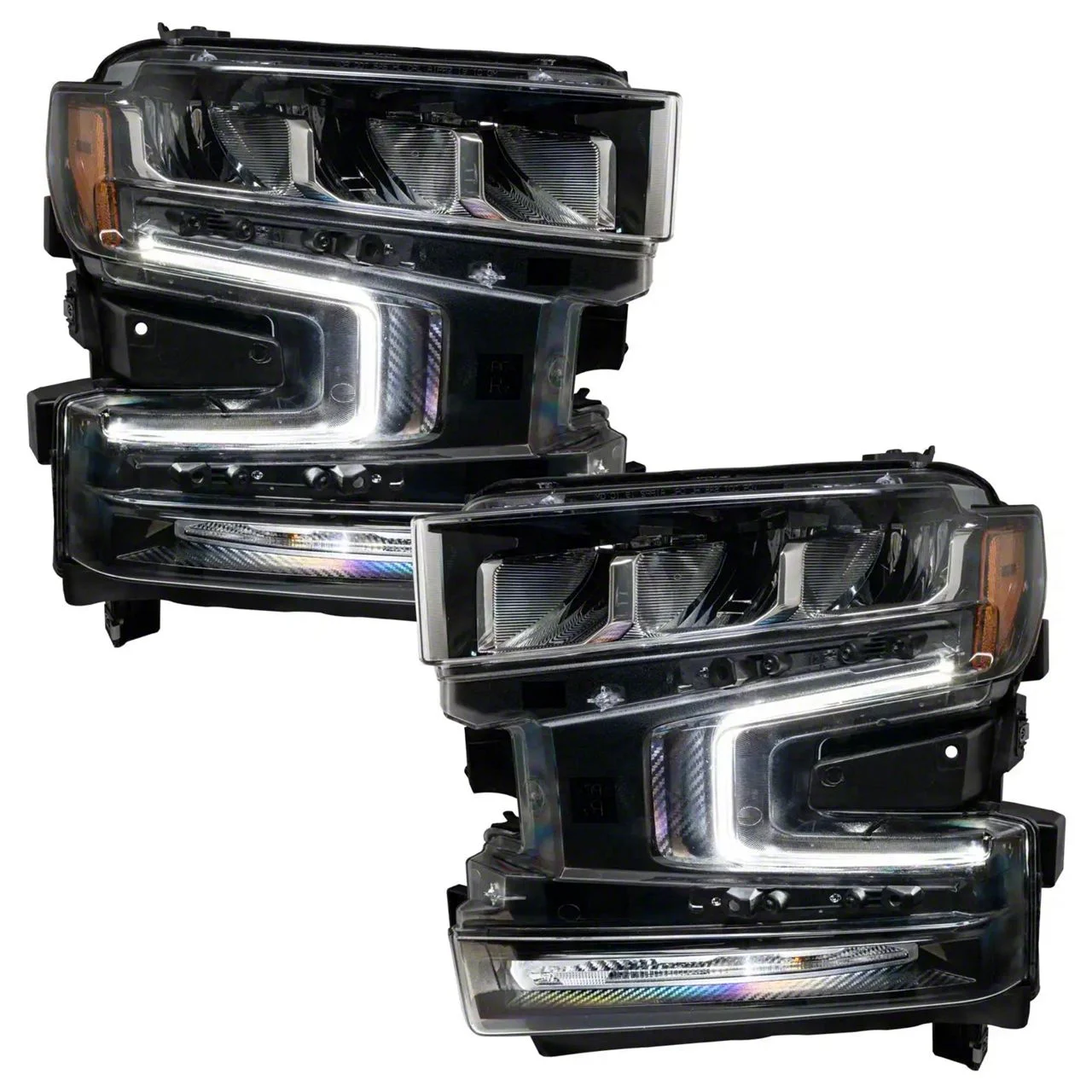 Oracle Headlight Halo Kit; ColorSHIFT RGB+W Headlight DRL Upgrade, ColorSHIFT (19-20 Silverado 1500)