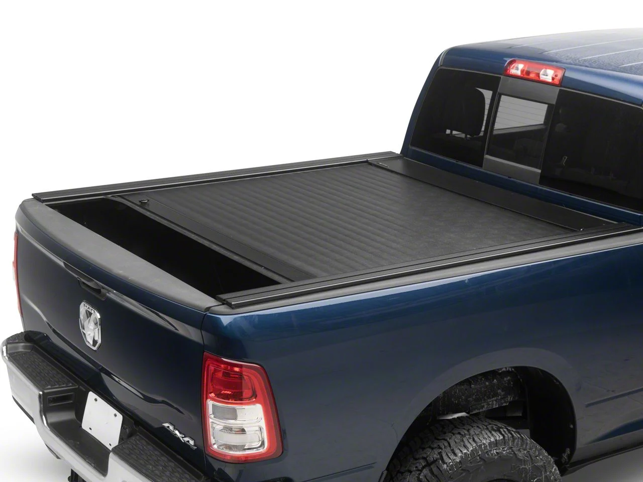 Pace Edwards JackRabbit Retractable Bed Cover with Explorer Rails; Matte Black with ArmorTek Vinyl Deck (10-26 RAM 3500 w/o RAM Box)