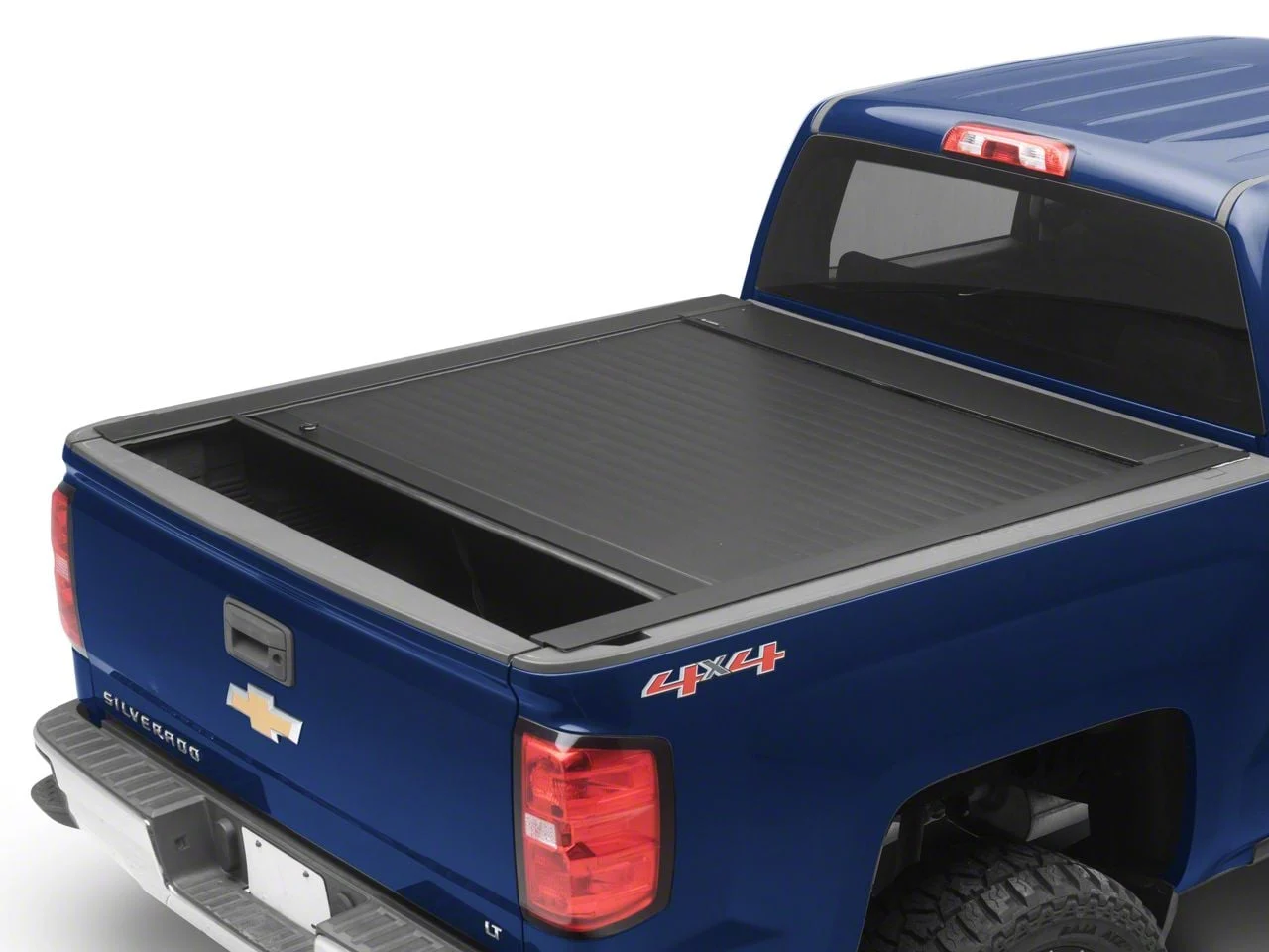 Pace Edwards JackRabbit Retractable Bed Cover; Matte Black with ArmorTek Vinyl Deck (14-18 Sierra 1500)