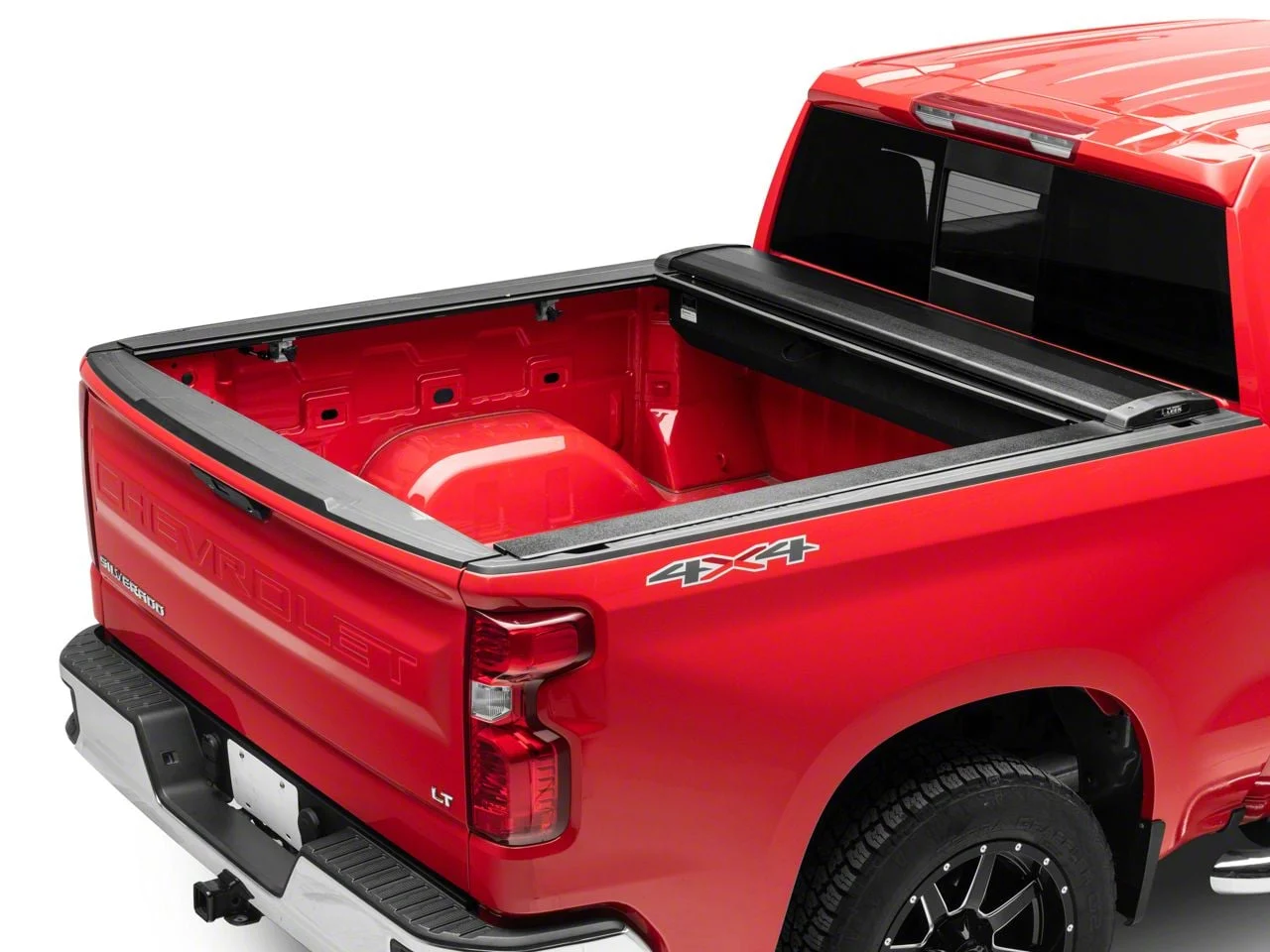 Pace Edwards SwitchBlade Retractable Bed Cover; Gloss Black with ArmorTek Vinyl Deck (19-26 Sierra 1500)