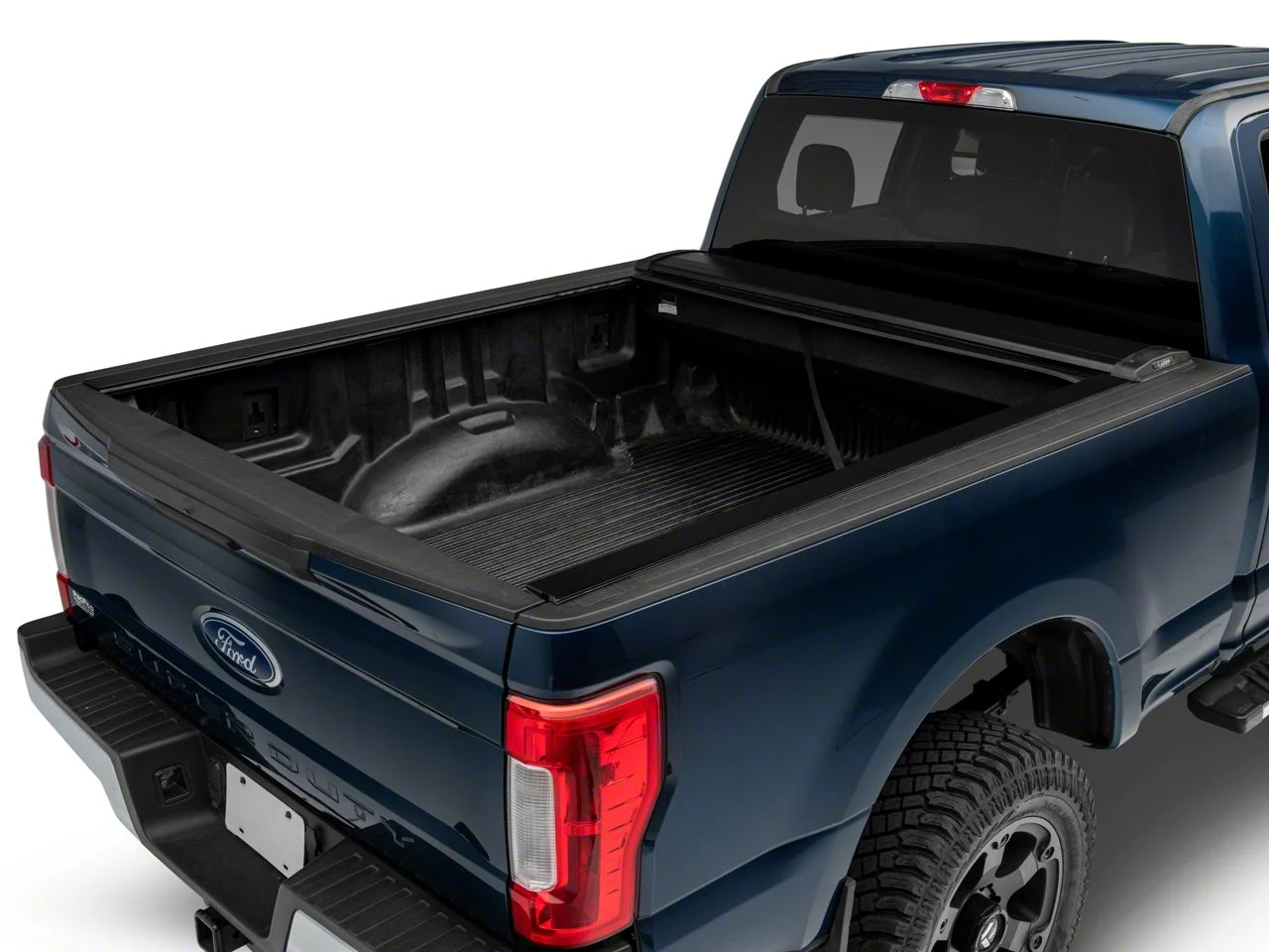 Pace Edwards SwitchBlade Retractable Bed Cover; Gloss Black with ArmorTek Vinyl Deck (17-26 F-250 Super Duty)