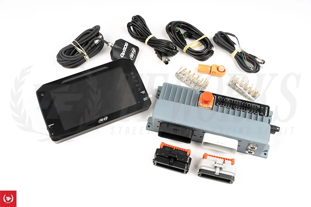 AiM Sports PDM32 with 6" Road / Street Icons Display GPS Logger Kit