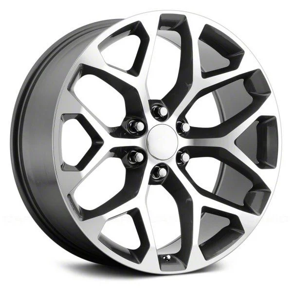 PR176 Gunmetal Machined 6-Lug Wheel; 24x10; 24mm Offset (15-20 Yukon)