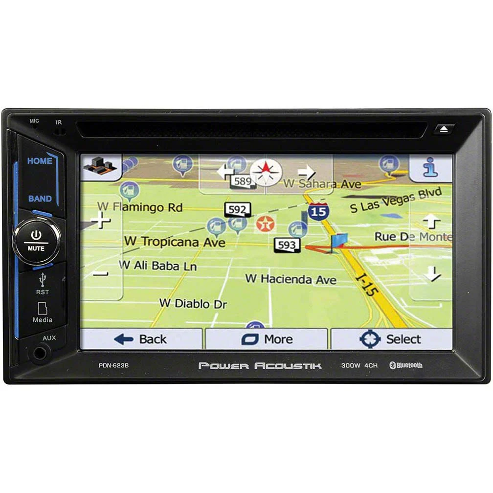 Power Acoustik 6.20-Inch Double DIN Touchscreen Stereo Receiver and 3-Way Speaker Kit (09-14 F-150 SuperCab, SuperCrew)