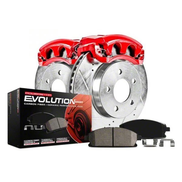 PowerStop Z23 Evolution Sport 8-Lug Brake Rotor, Pad and Caliper Kit; Rear (13-22 F-250 Super Duty)